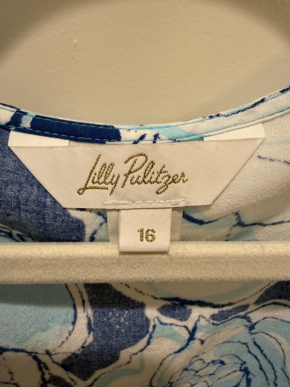Lilly Pulitzer Danica Tunic Dress in Capri Blue Rosanna, EUC, Size 16 - Picture 3 of 4